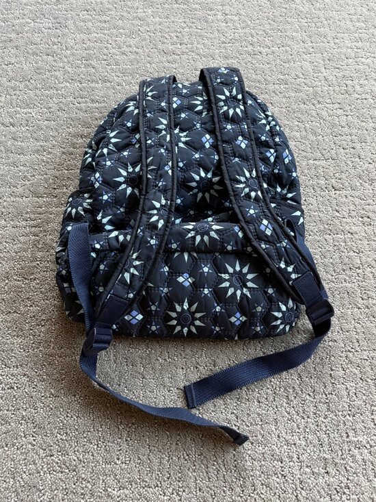 LUBUNNY Korea Navy Blue Gold Foldable Mini Backpack Waterproof with Side Pockets main image 10